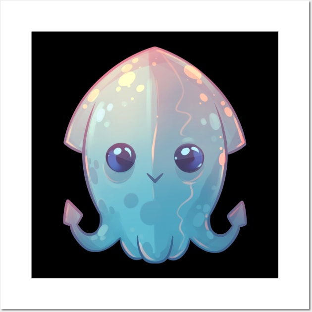 Chubby Squid Wall Art by Claire Lin